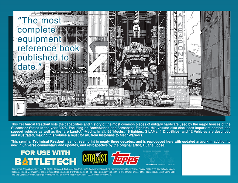 BattleTech: Technical Readout 3025: Centennial Edition