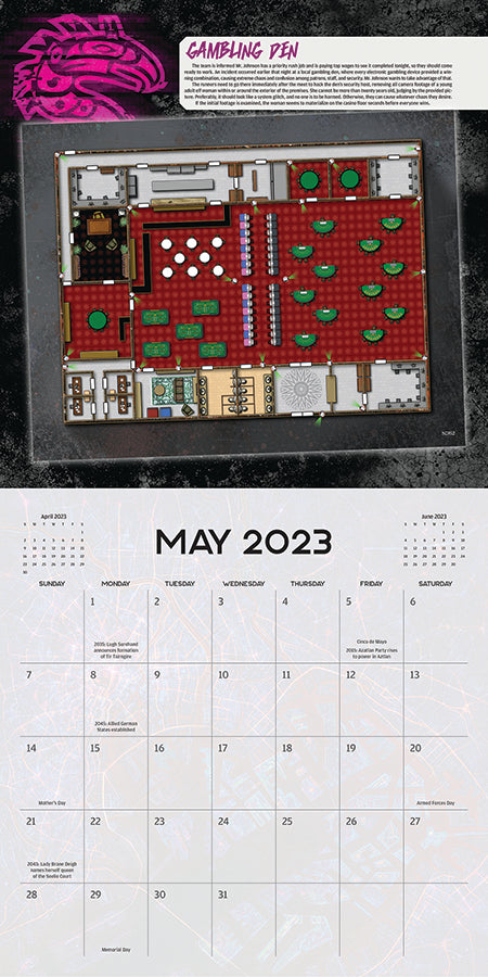 Shadowrun: 16-Month Calendar (2022-2023)