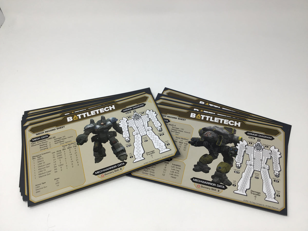 BattleTech Premium Record Sheets Catalyst Game Labs Store