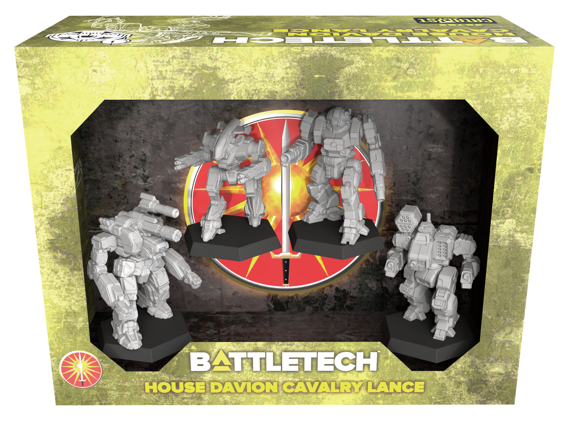 BattleTech | Miniatures | House Davion Cavalry Lance Force Pack | Expansion | Miniature Game | Catalyst Game Labs | Ages 14 BattleTech | Miniatures | House Davion Cavalry Lance Force Pack | Expansion | Miniature Game | Catalyst Game Labs | Ages 14