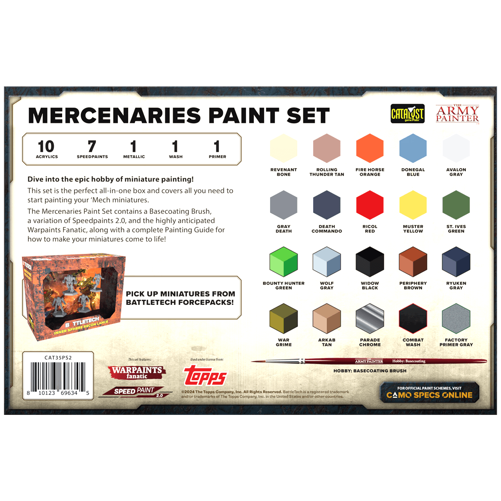 BattleTech: Mercenaries Paint Set