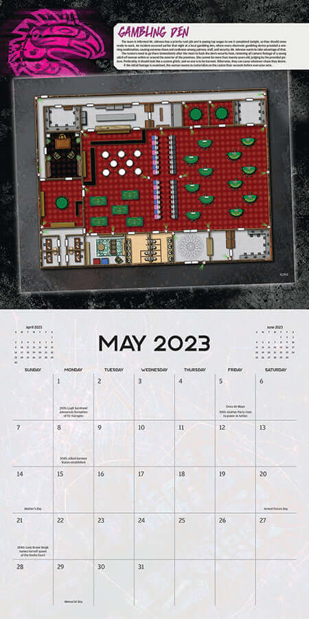 Shadowrun: 16-Month Calendar (2022-2023)