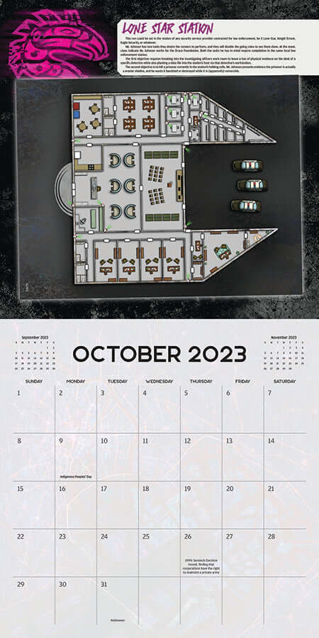 Shadowrun: 16-Month Calendar (2022-2023)