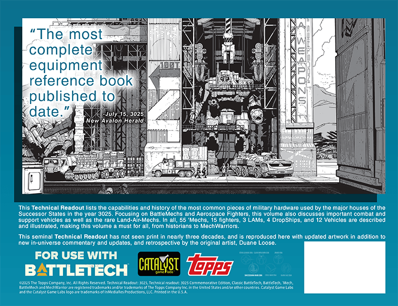 BattleTech: Technical Readout 3025: Centennial Edition