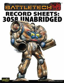 BattleTech: Record Sheet: Total Warfare Style: 3058 IS
