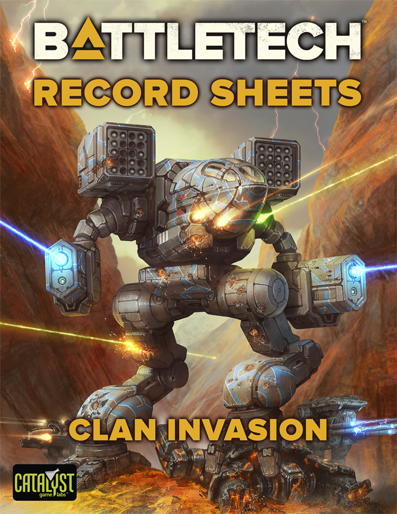 BattleTech Record Sheets Clan Invasion Catalyst Game Labs Store