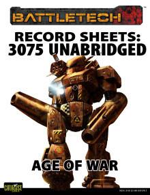 BattleTech: Record Sheet: Total Warfare Style: 3075: Age of War