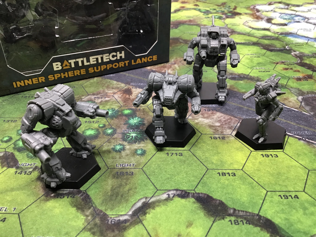 BattleTech: Miniature Force Pack - Inner Sphere Direct Fire Lance - CAT  35725 - Mindtaker Miniatures